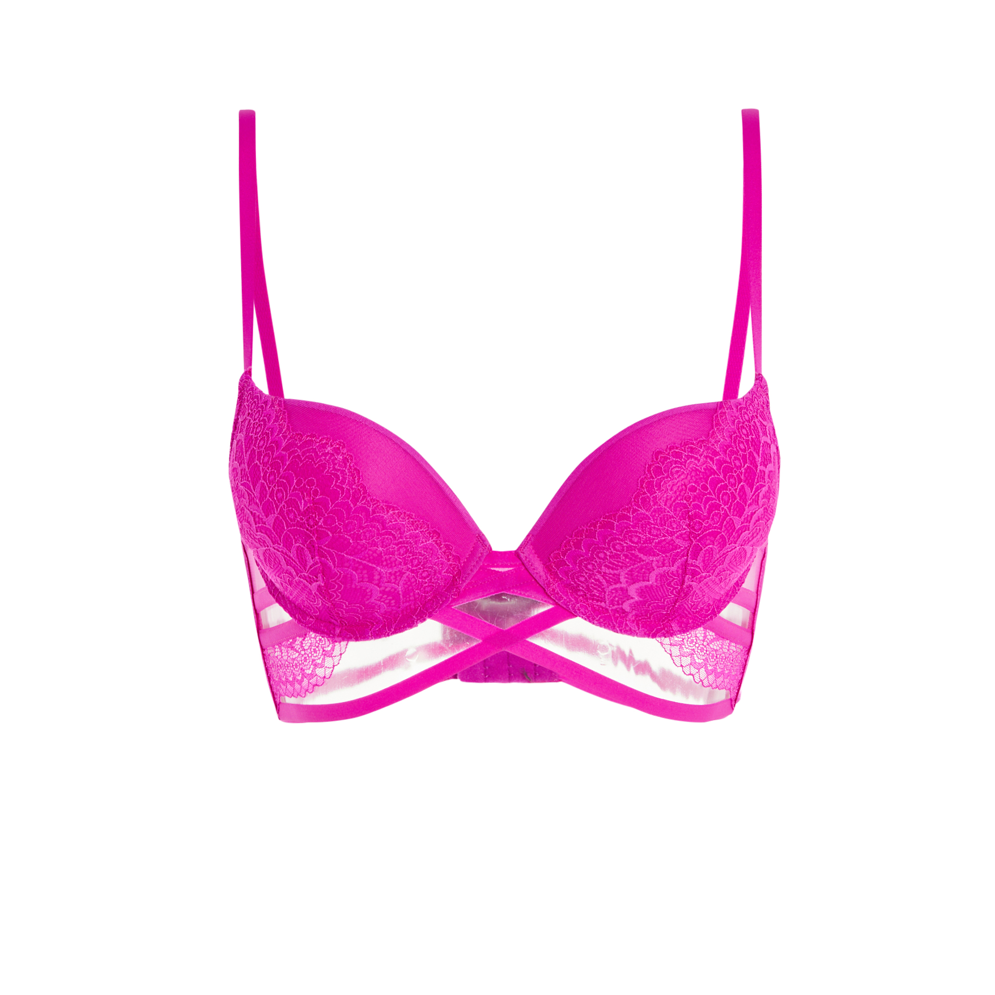 Soutien-gorge push-up en dentelle florale