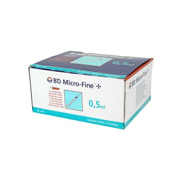 BD Micro Fine  insulinsprøjte 0,5 ml - 100 stk.