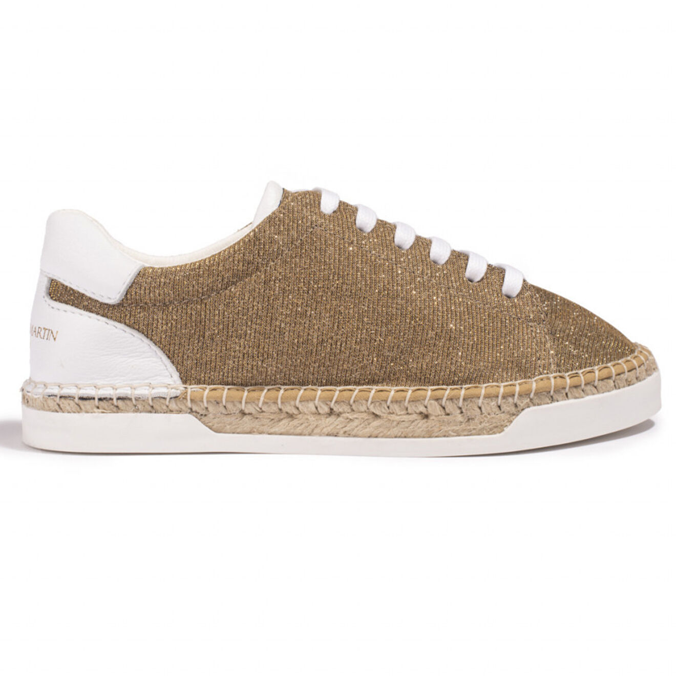 Canal Saint Martin Baskets espadrilles en Cuir Lancry lurex dorées