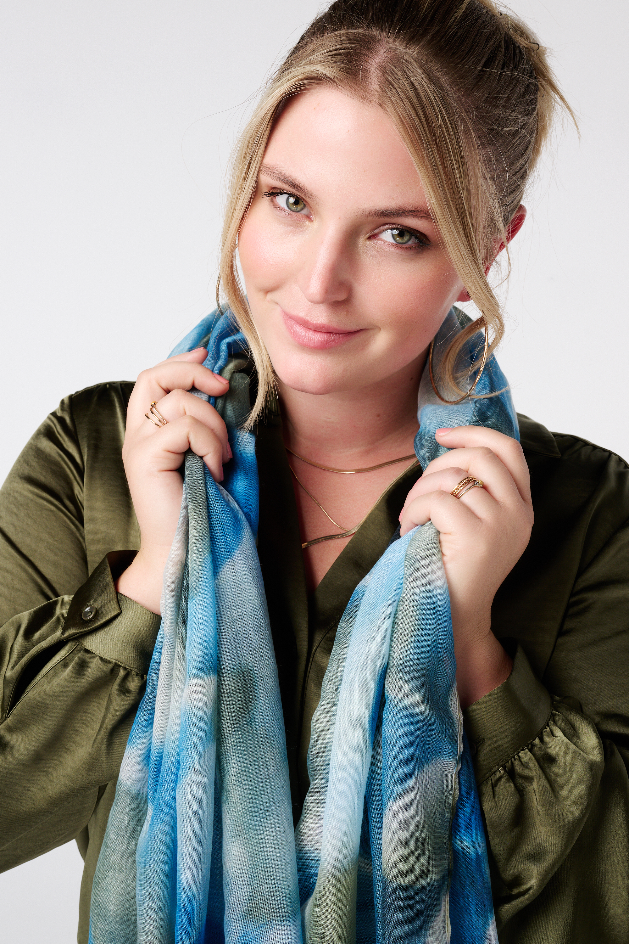 Sjaal met print Multi Green