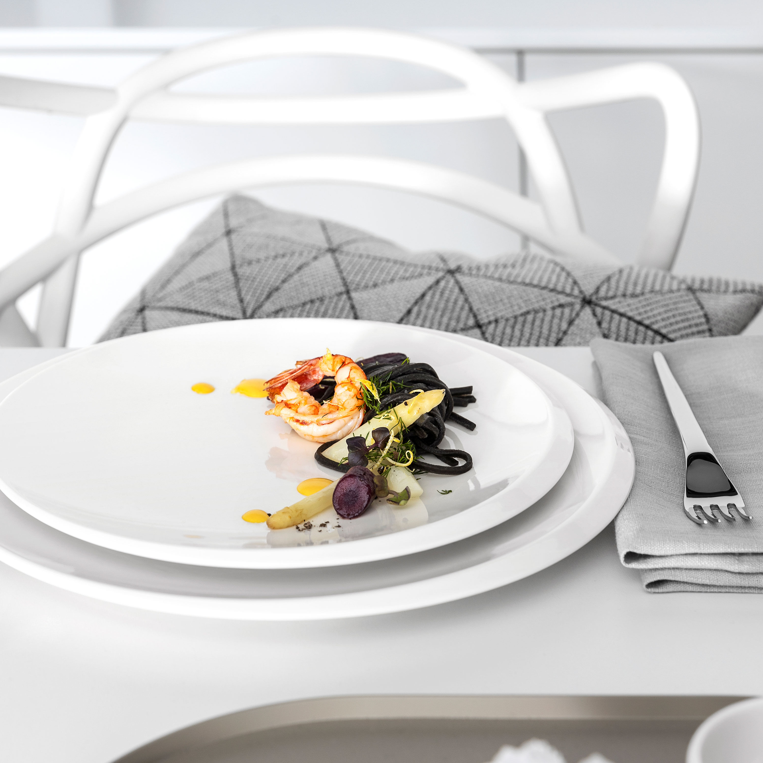 NewMoon Dinner plate White, 10.7'', Premium Porcelain
