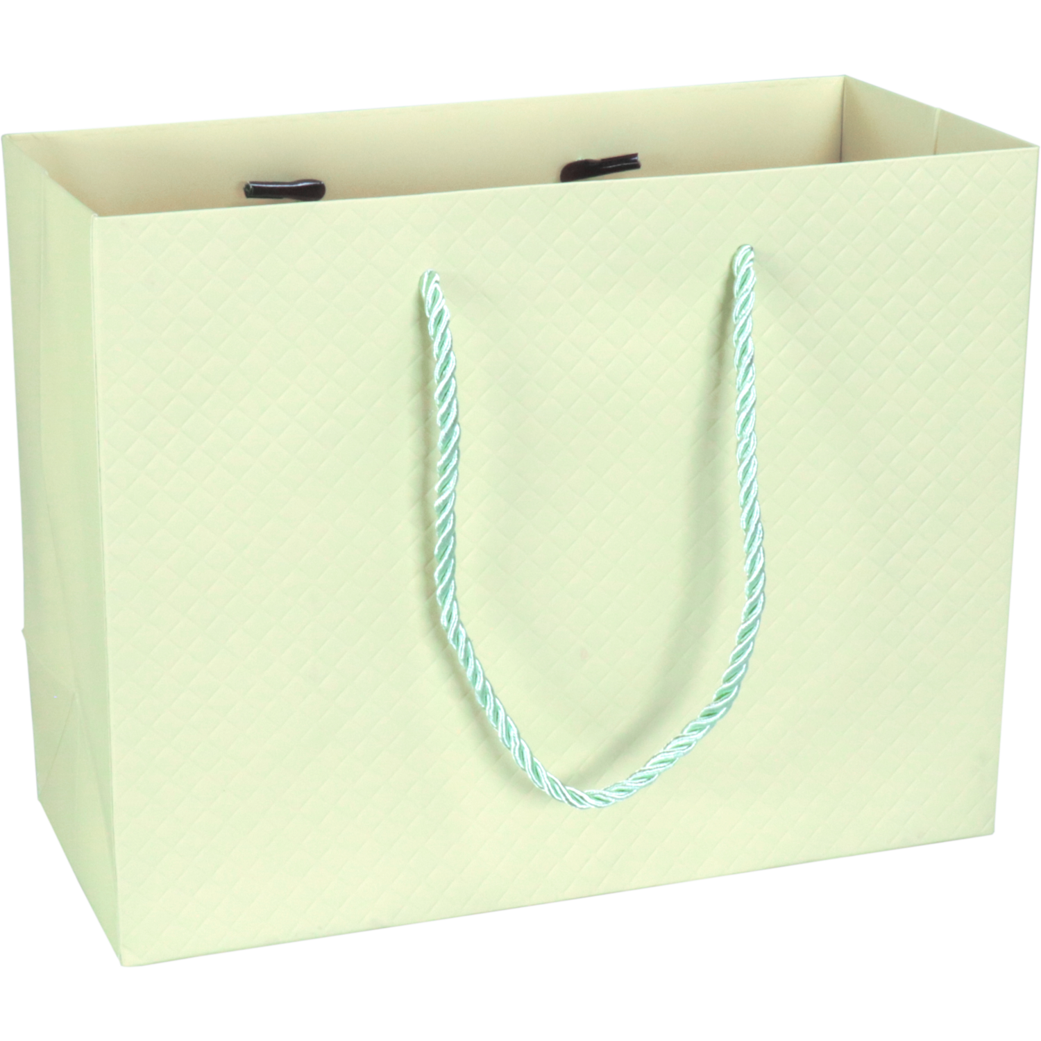 Tas, Papier, embossed, 23x 10x18cm, draagtas, pastelgroen
