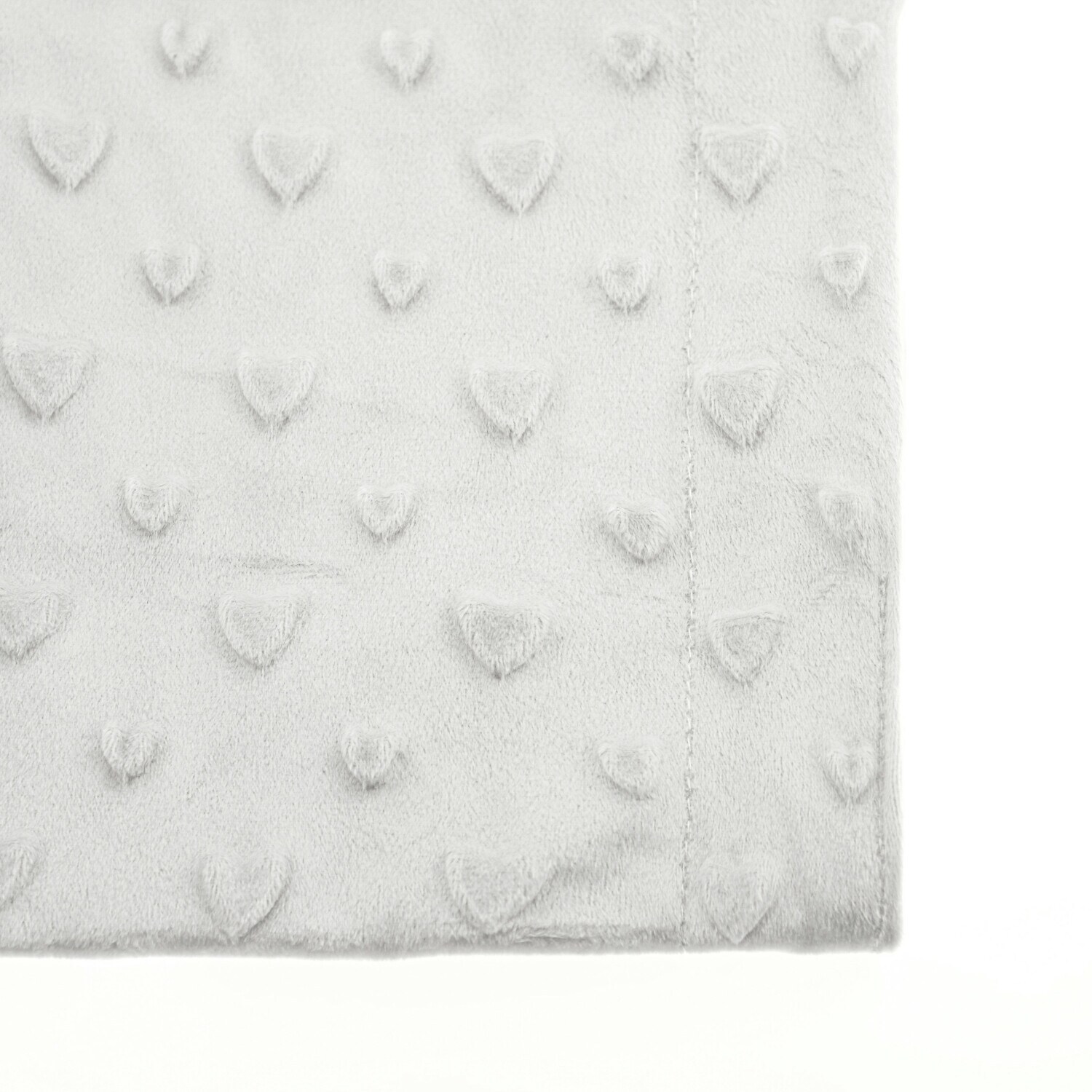 Babydecke Doppellagig 75cm x 100cm mit Babybär und Herz Grau Motiv 2