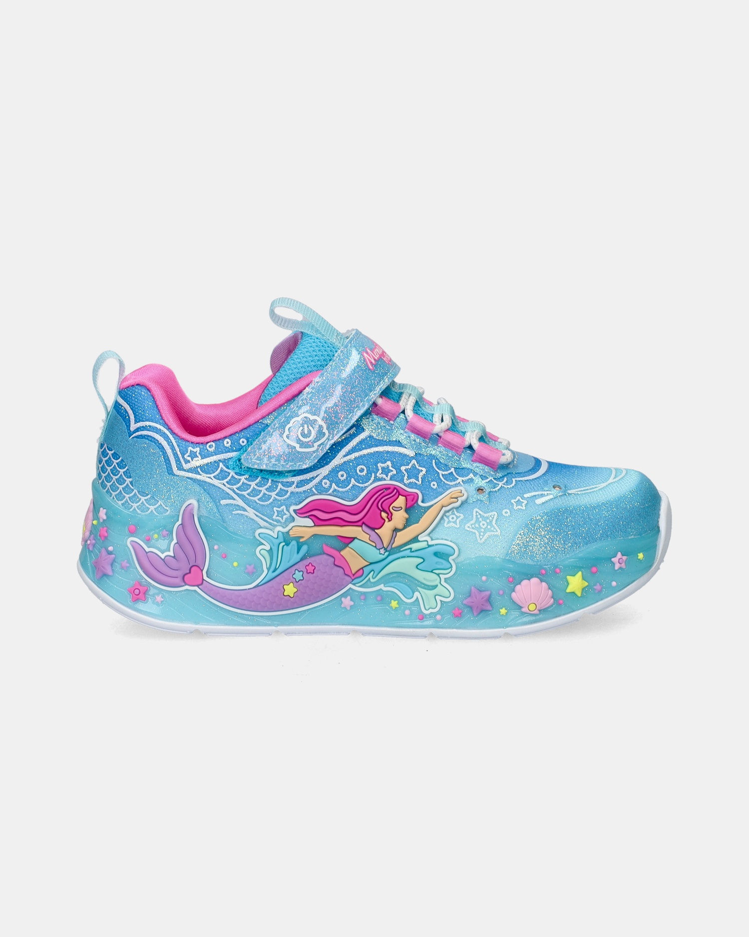 Skechers S Lights Mermaid Dreams Klittenbandschoenen  - blauw