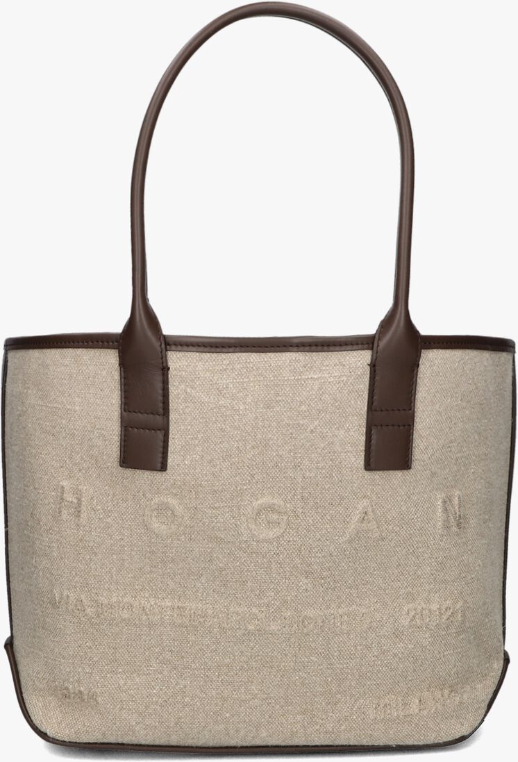 beige hogan shopper address shopping piccola tessuto