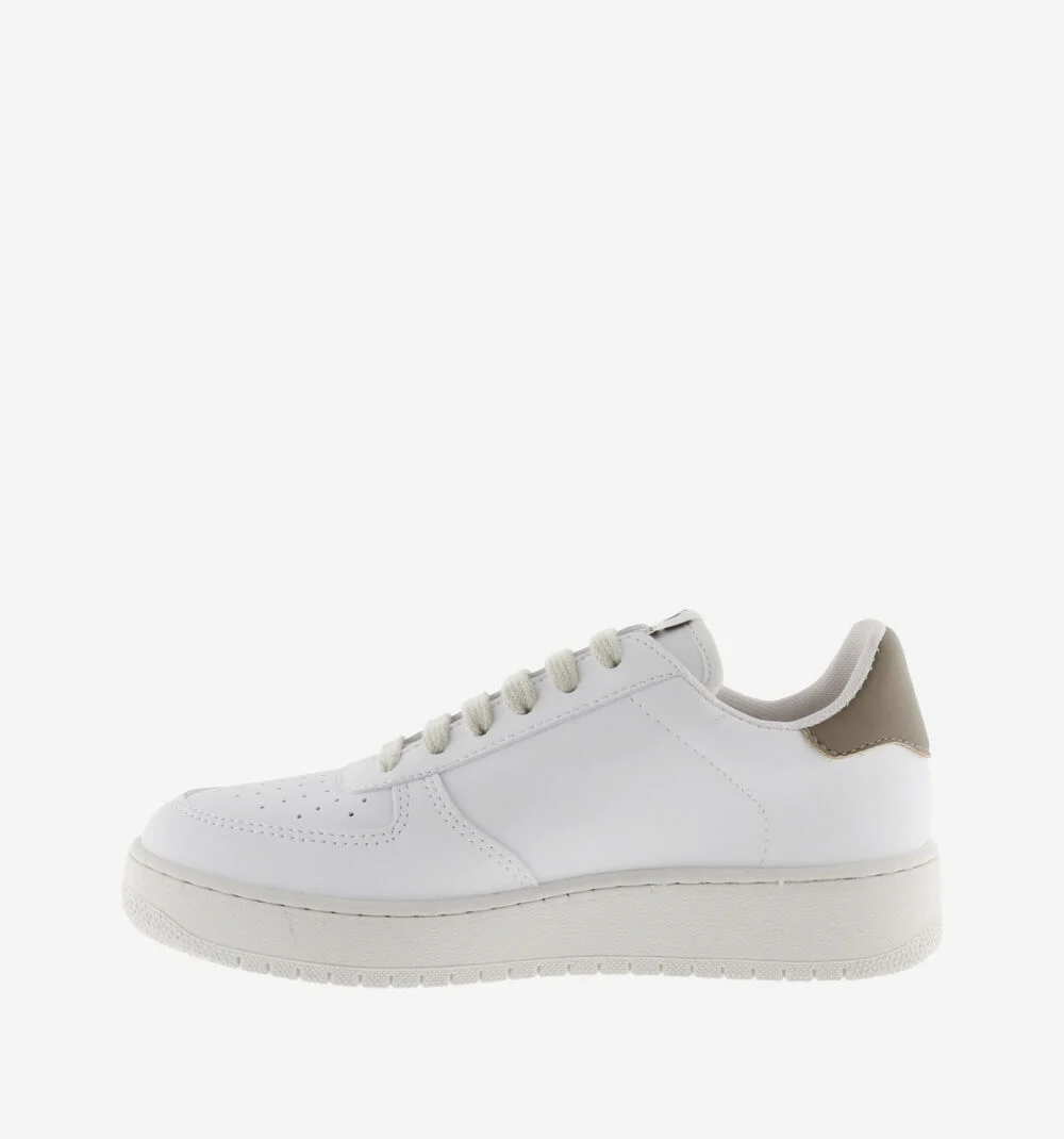 MADRID EFFET CUIR CONTRASTANT Baskets sport unisexe TAUPE