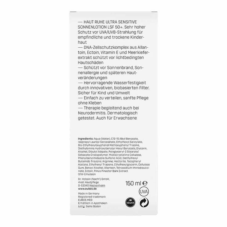 Eubos Haut Ruhe Ultra sensitiv Sonnenlotion LSF50 + , 150 ml