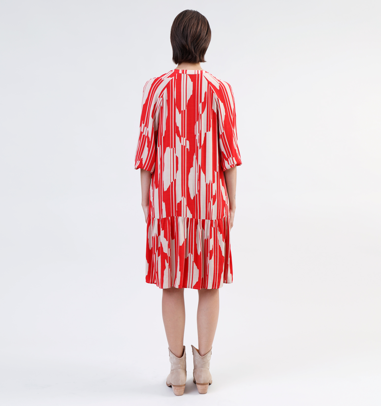 Midi jurk rood