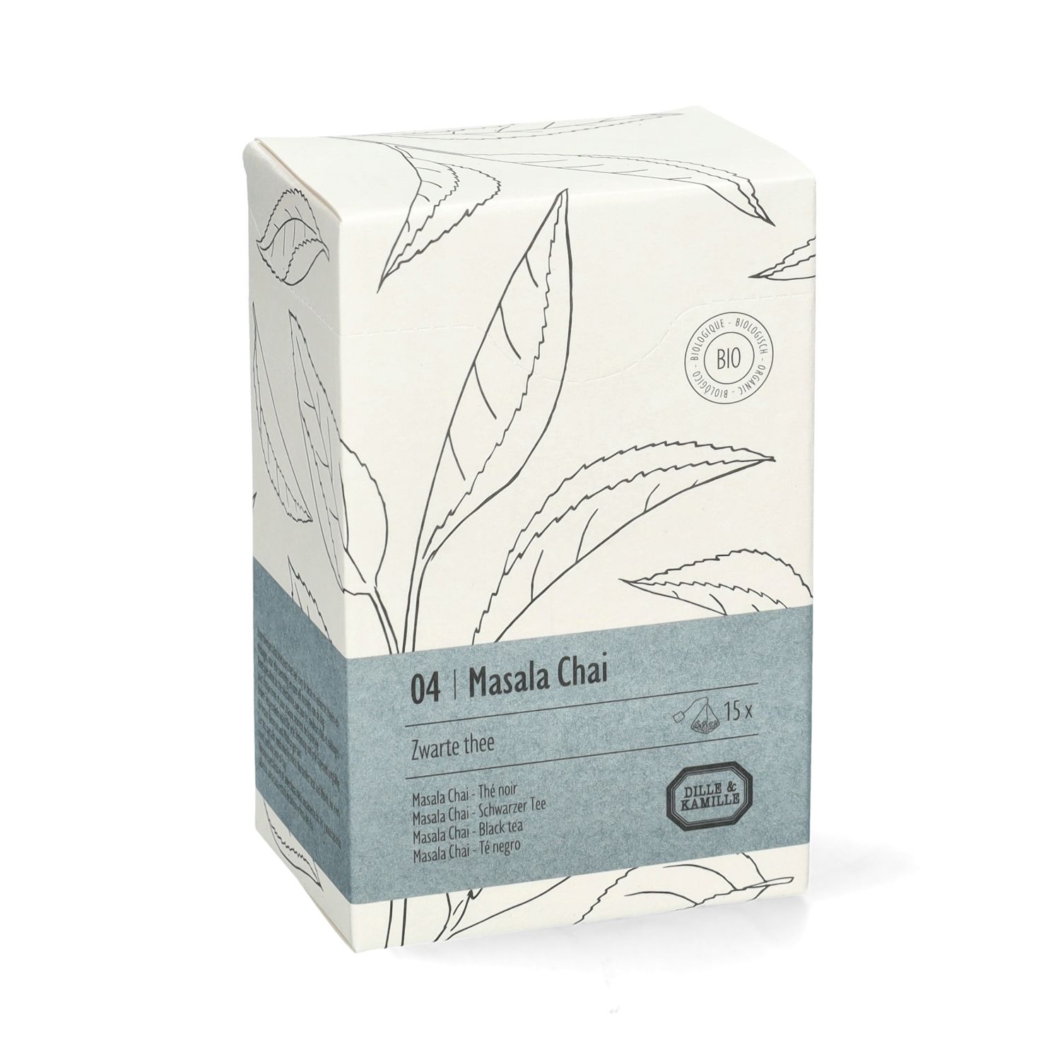 Masala Chai, biologisch, zwarte thee, 15 theebuiltjes