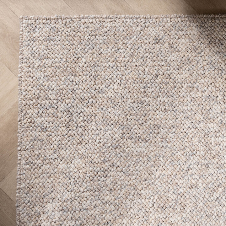 Wasbaar wollen vloerkleed - Bruno Naturel/Creme