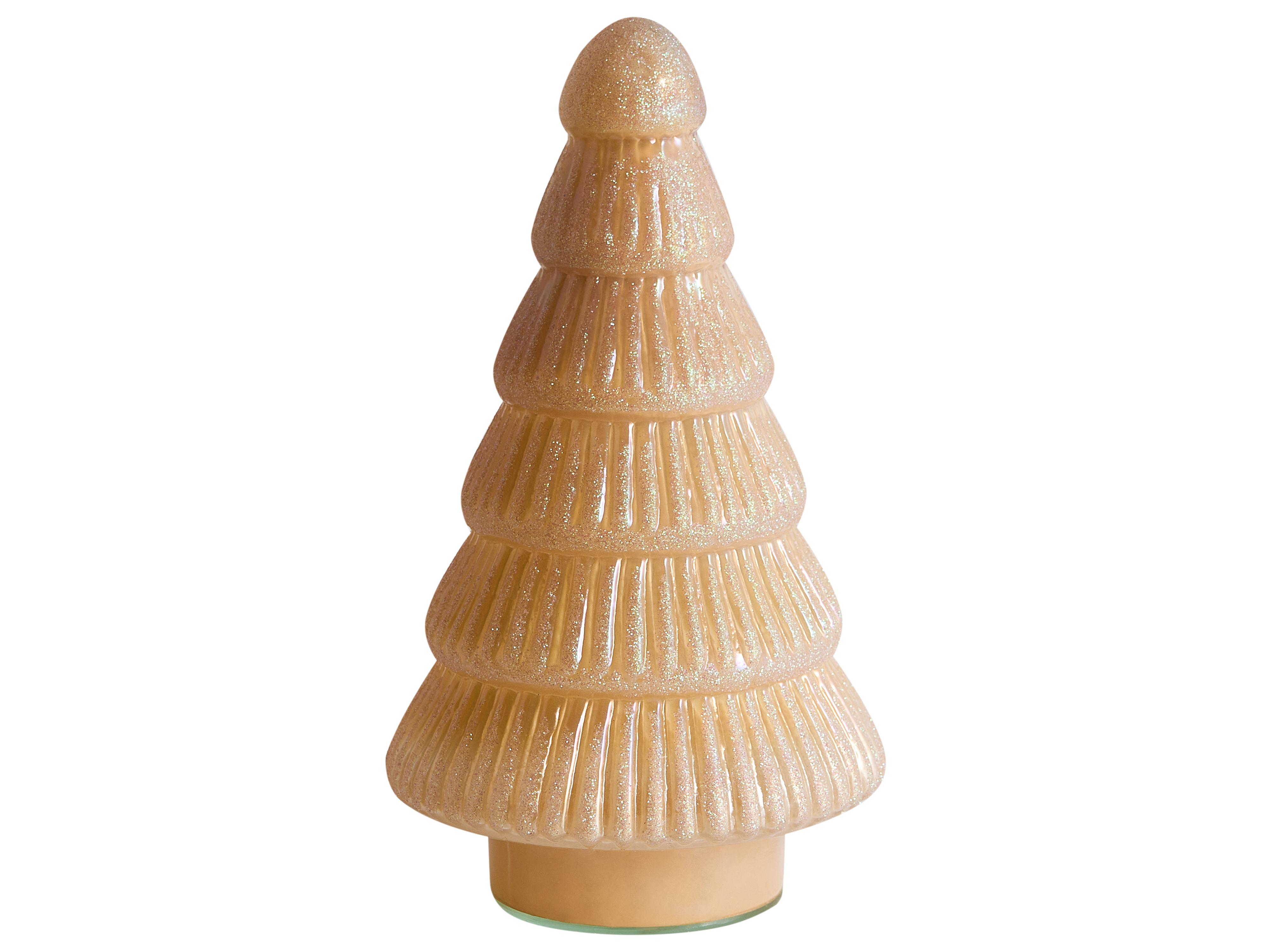 Set van 2 figuren FLAREN Kerstboom 20/25 cm Beige