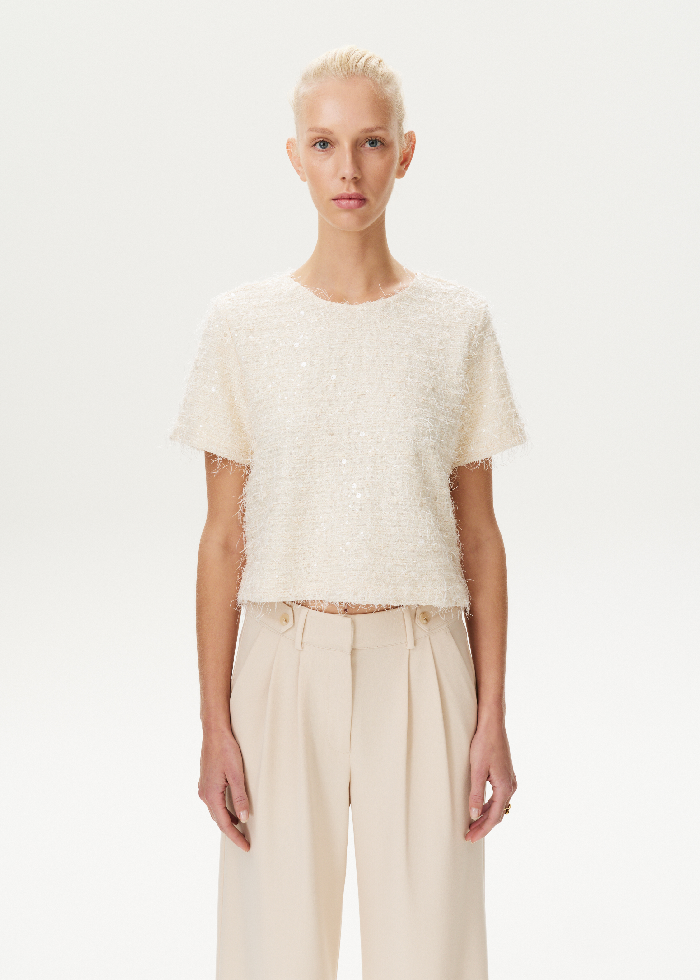 Top met franjes en glitter