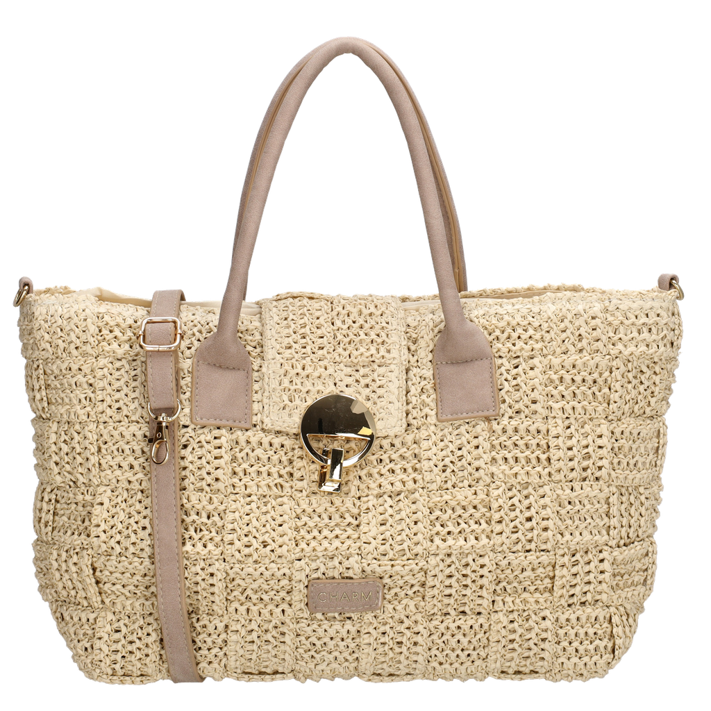 Charm London Margate Handtas Licht Natuur