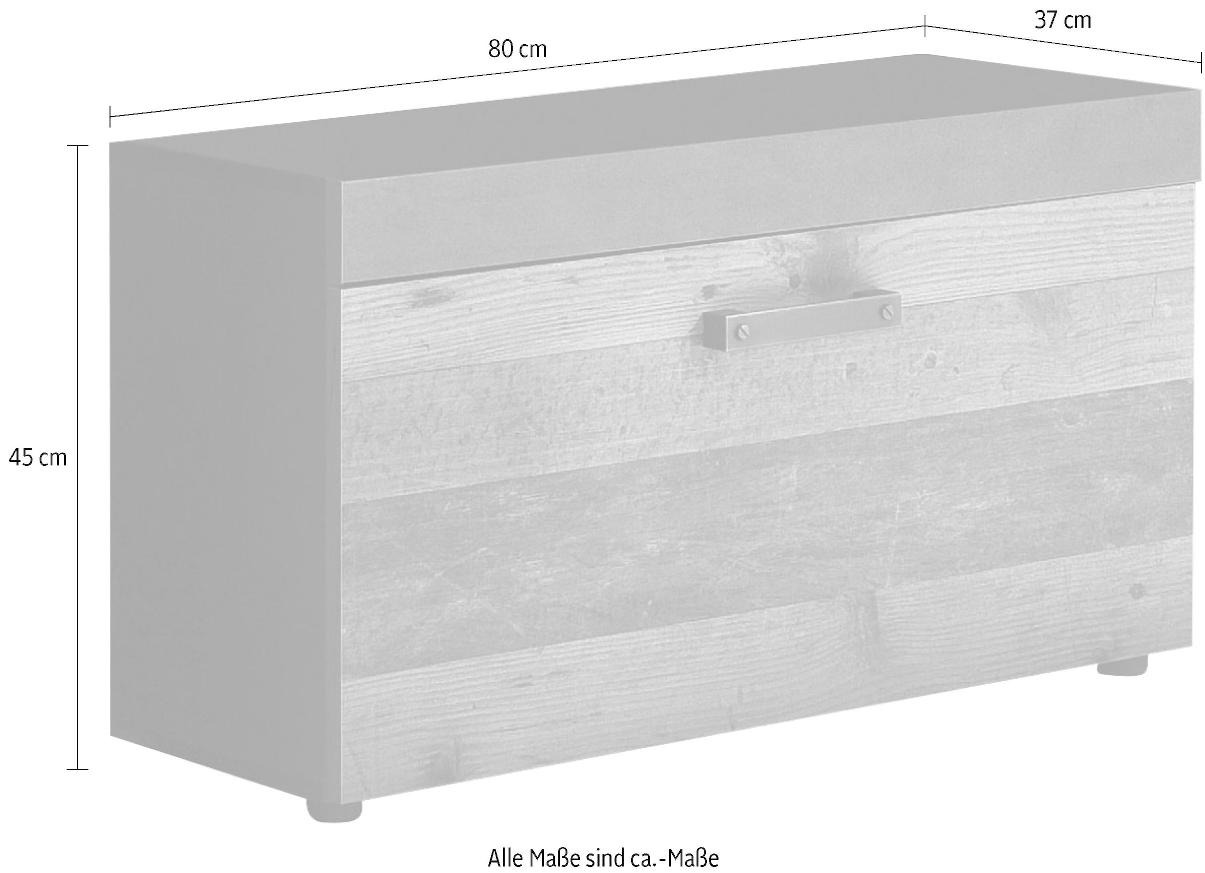 INOSIGN Sitzbank »Ilana« Sitzbank mit Klappe & Stauraum - (B/T/H) 80/37/45 cm