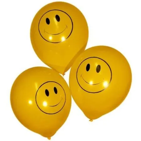 Globos Luftballons Sunny Smile, gelb, 10 Stück