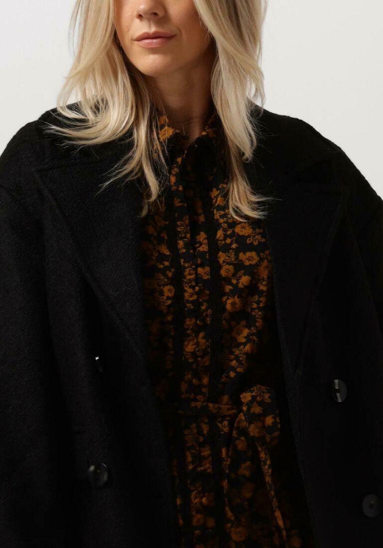 Y.A.S. zwarte y.a.s. mantel yasmila ls wool mix coat s.noos