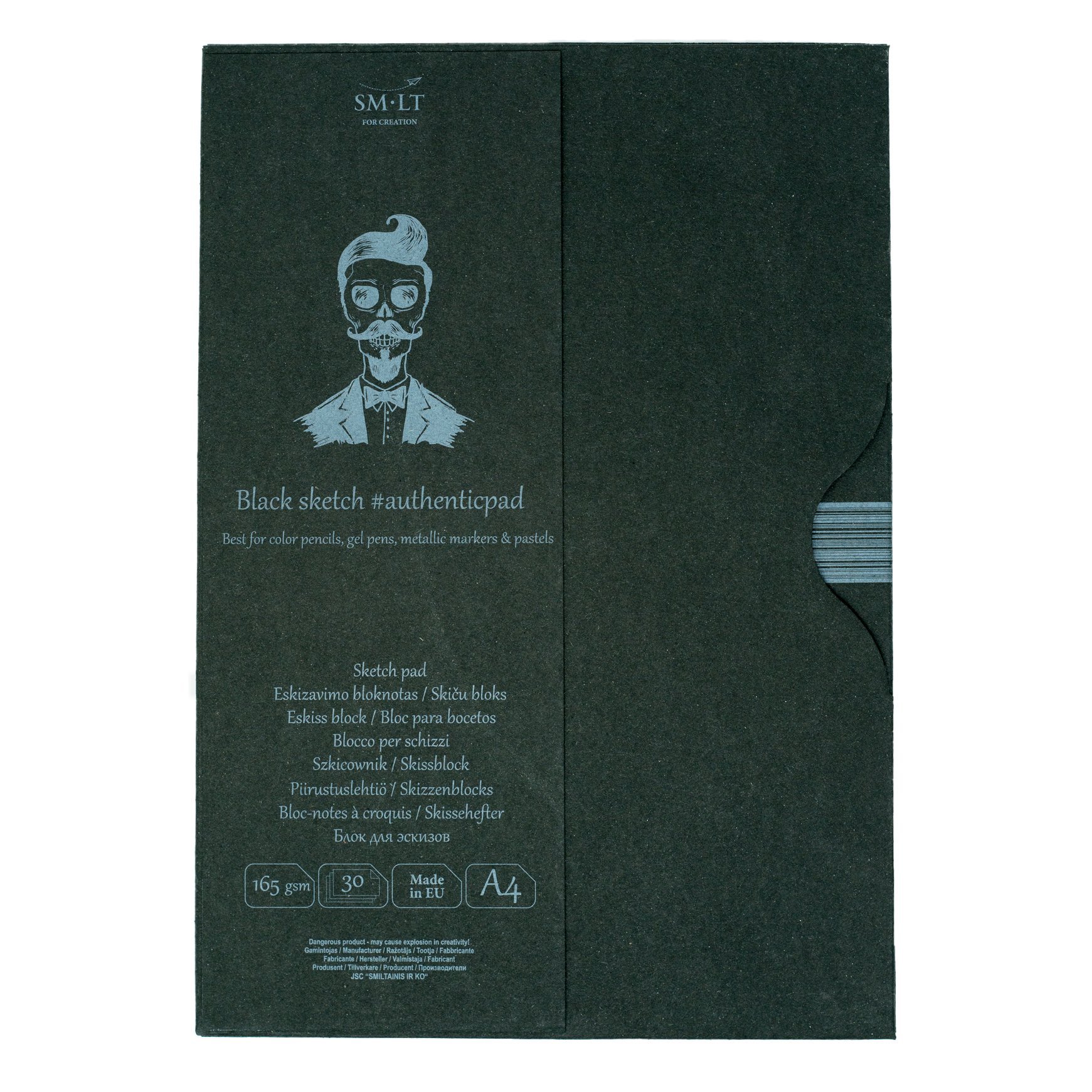 Skizzenblock Authentic schwarz, 165 g/m²