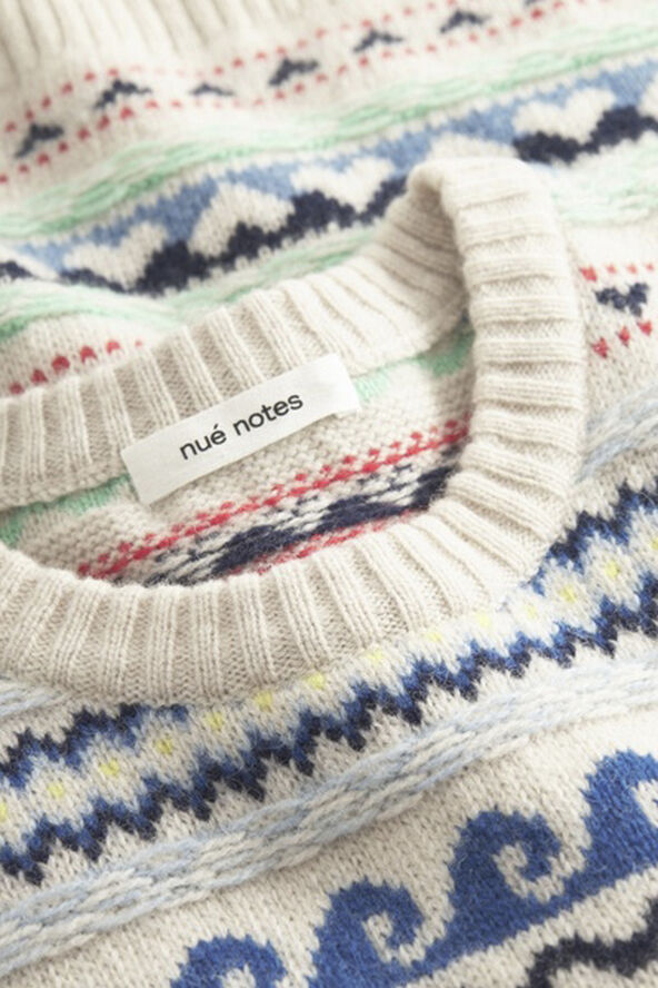 Nué Notes Malik Vest Egret multi knit
