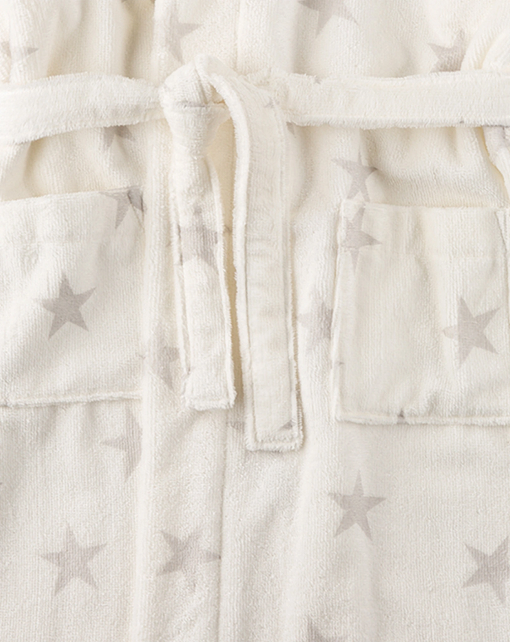Bademantel STERNE in white pebble