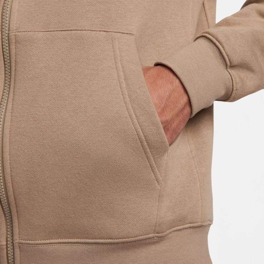 Nike Sweat à Capuche NSW Club - Kaki/Blanc
