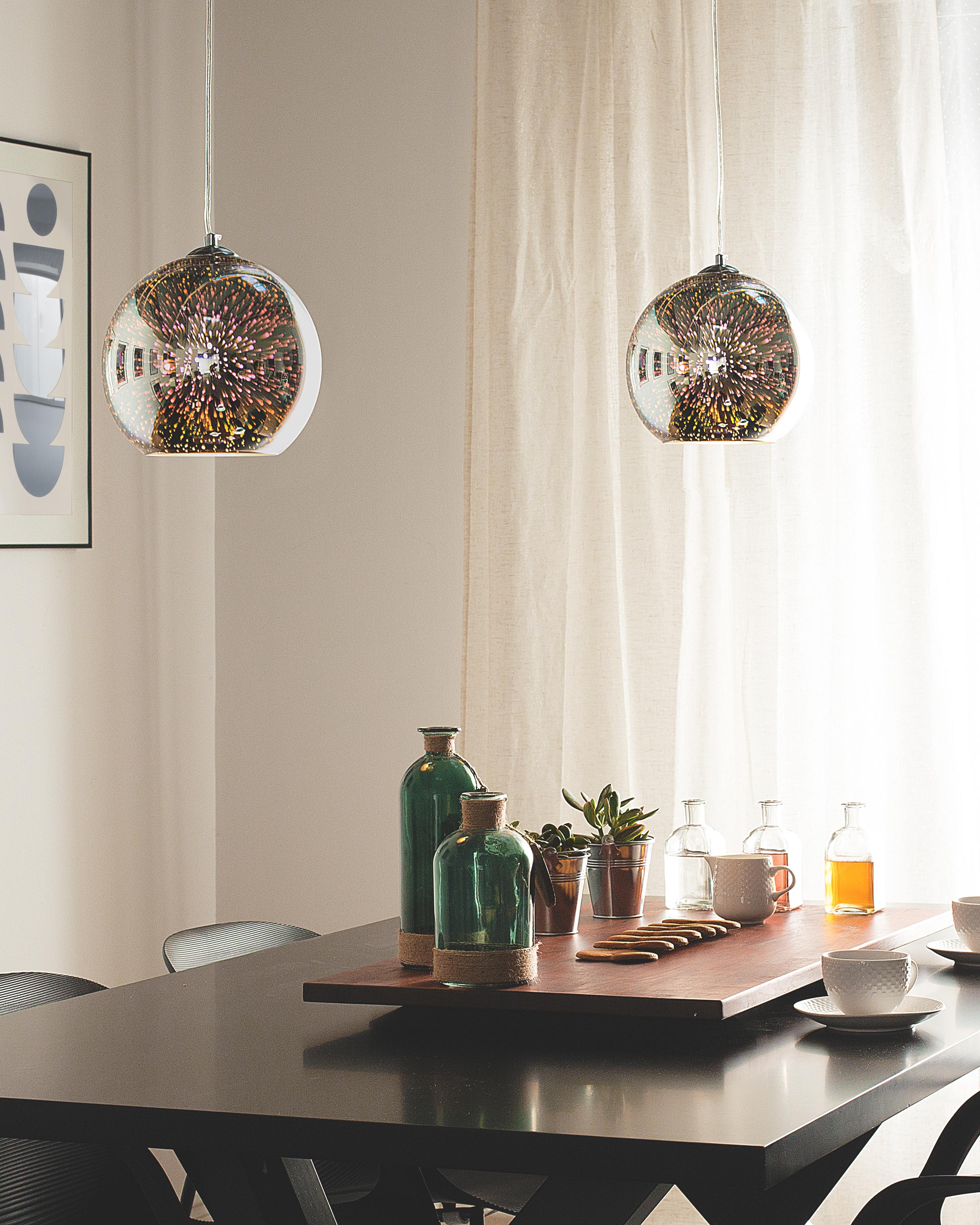 Hanglamp SESSERA Glas Zilver