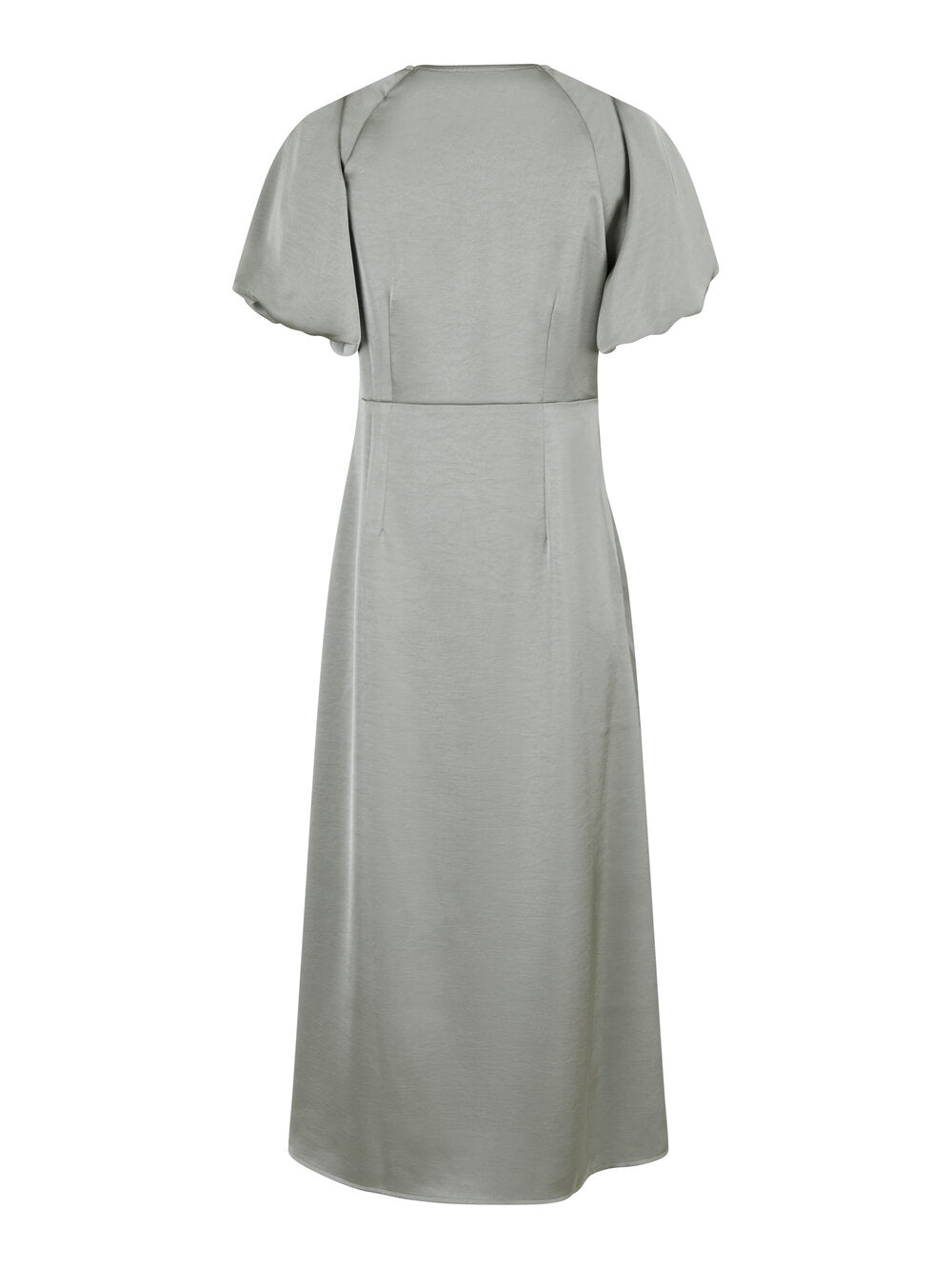 Neo Noir  Illana Heavy lang satinkjole - Smoke Green