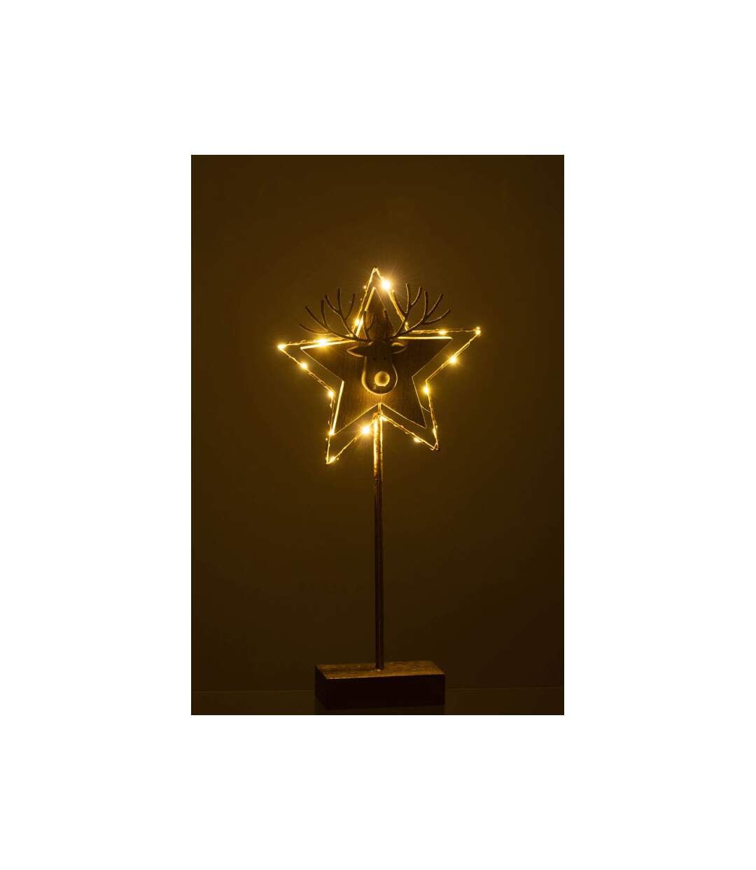 Paris Prix - Décoration De Noël à Led renne étoilé 43cm Or
