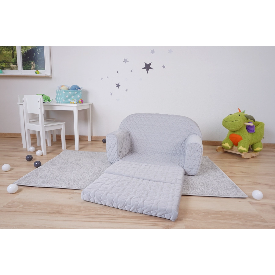 knorr toys® Kindersofa Cosy geo grey grau