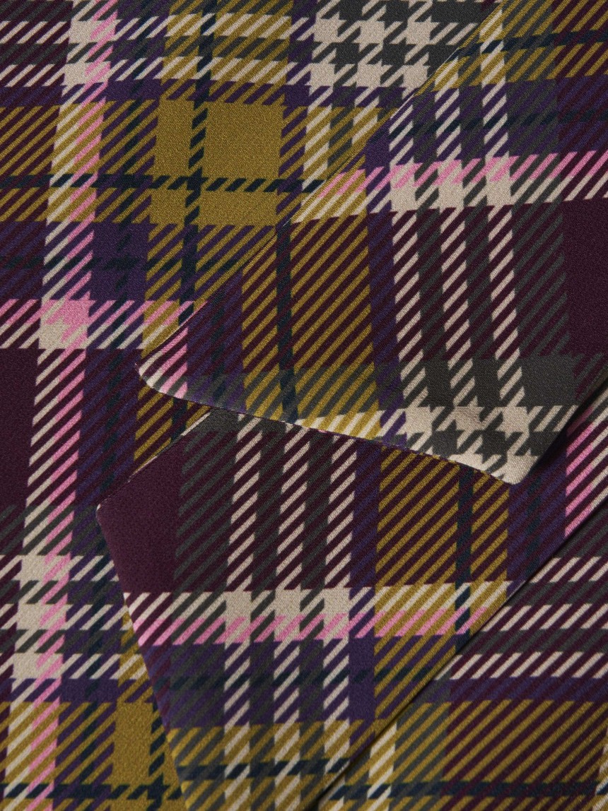 Vestido tartan manga comprida