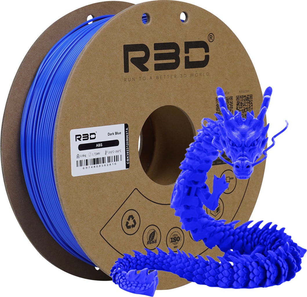 R3D  ABS Dark Blue, 1,75 mm / 800 g    Langlebiges Filament mit guten mechanischen Eigenschaften