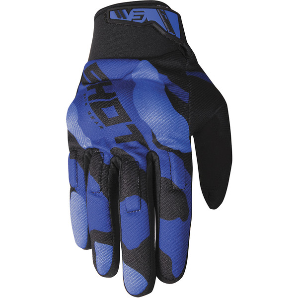 Shot - Gants Drift Camo Noir / Bleu