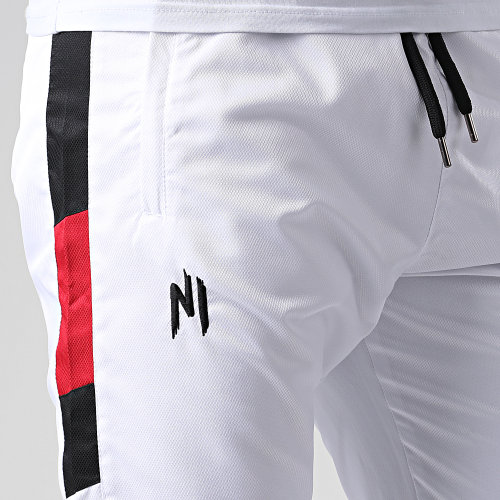 Pantalon Jogging A Bandes Uzi PT029 Blanc