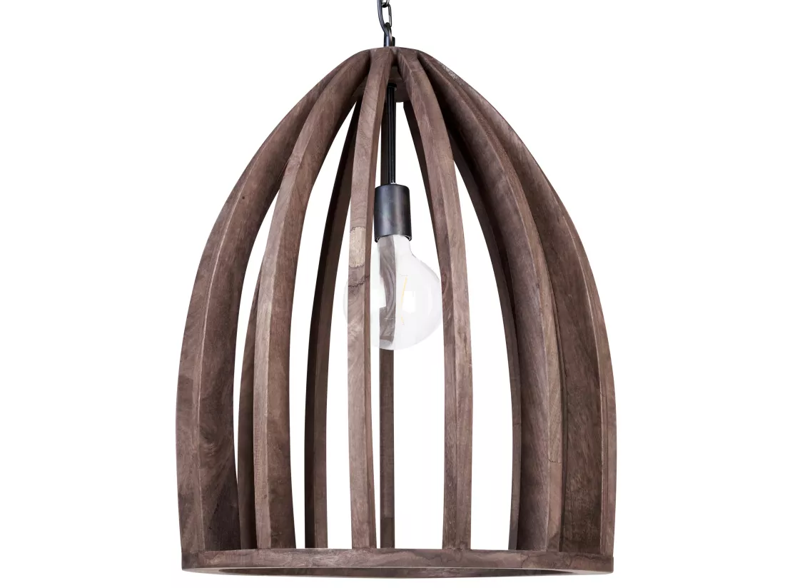 Lampe suspension MANAIR Bois Marron foncé