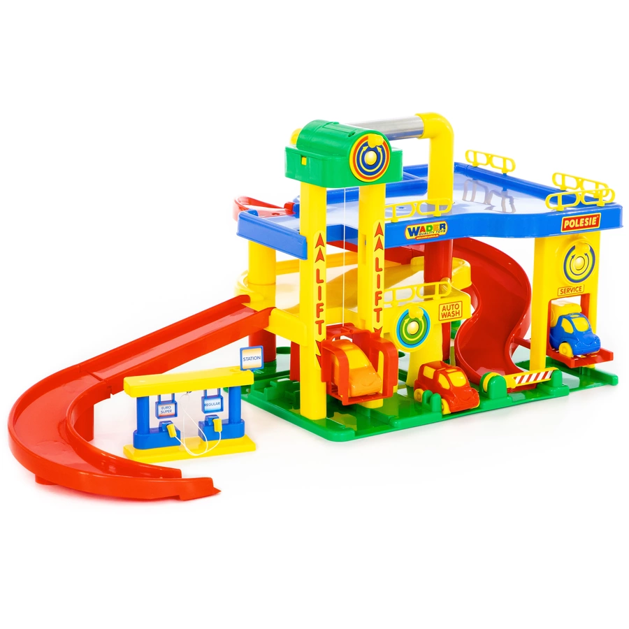 WADER QUALITY TOYS Garage Nr. 1 mit Autos