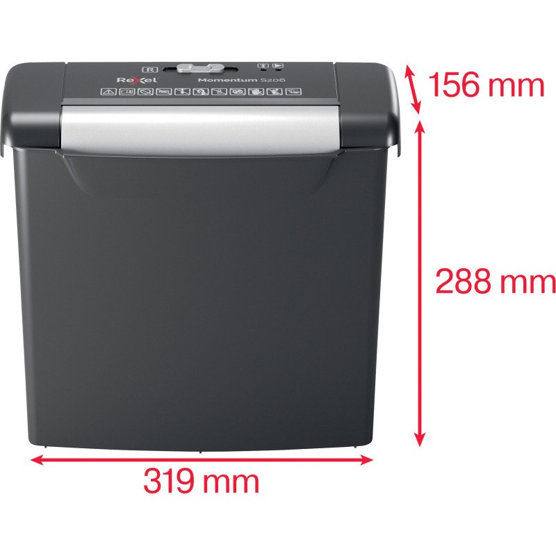 Destructeur Rexel Momentum S206 - coupe fibre