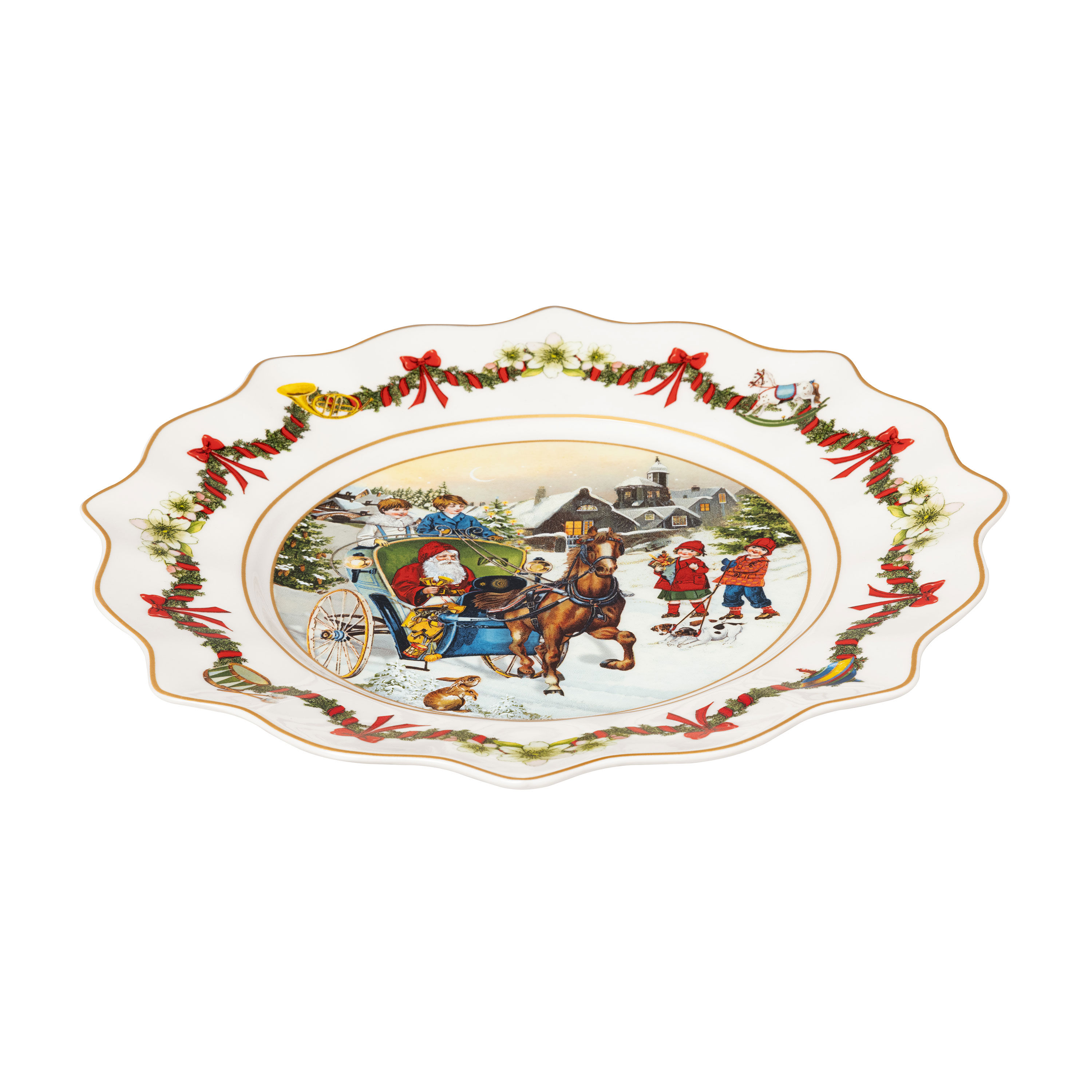 Annual Christmas Edition Specialty plate Multi-colored, 9.3'', Premium Porcelain
