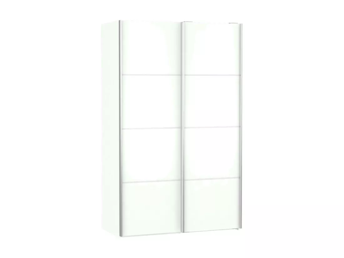 Garde-robe 2 portes Andriano, Meubles de chambre, Penderie de plain-pied, Placard à vêtements, 122x64 h202 cm, Blanc