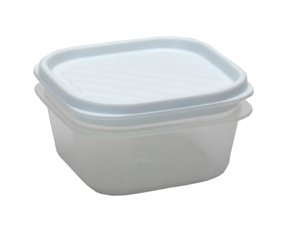 CAIXA HERMÉTICA QUADRADA COM TAMPA TATAY BRANCO 0.3L