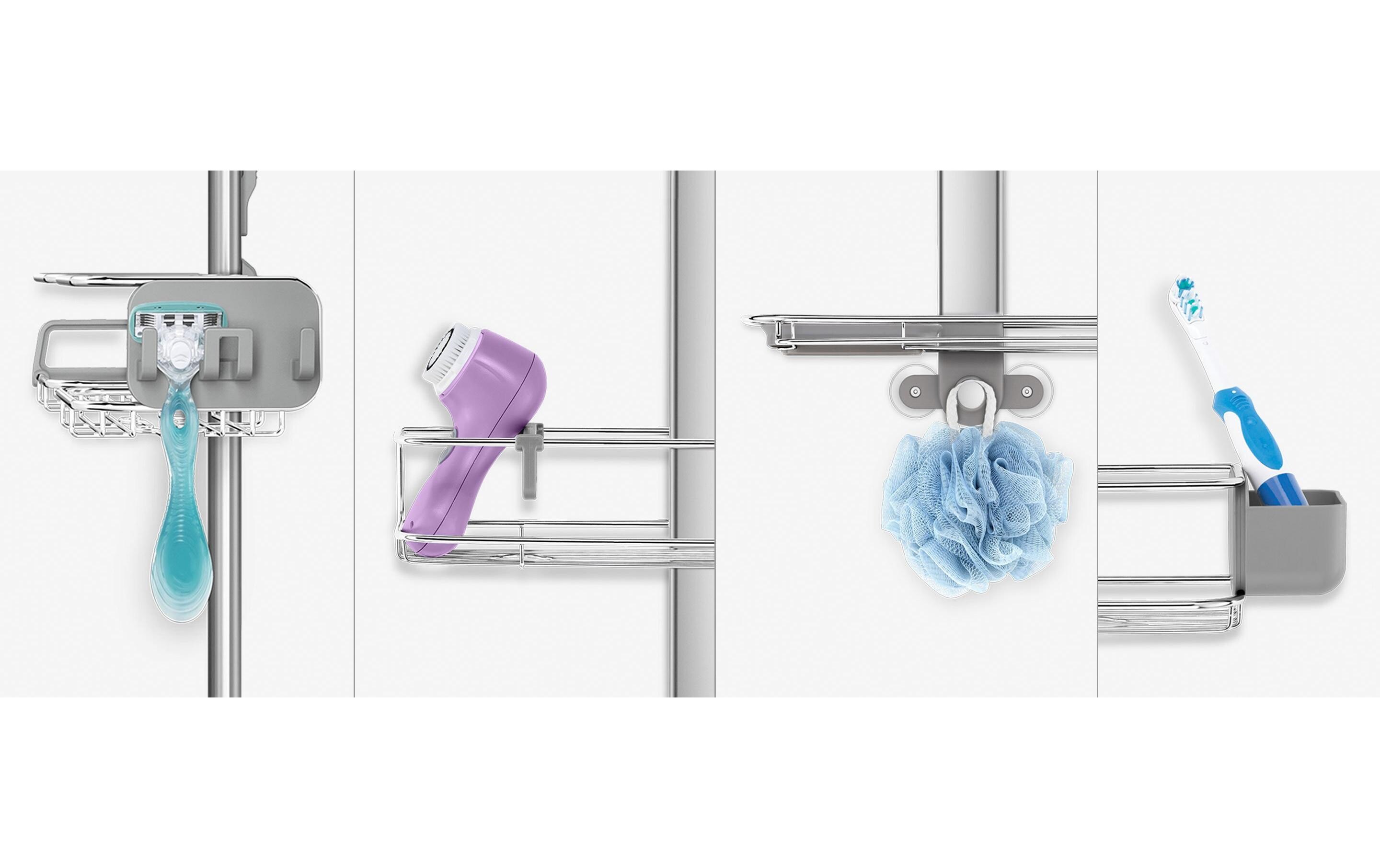 Duschmittelhalter Shower Caddy 70 - 100 cm, SilberUtensilienhalter für die Duschbrause