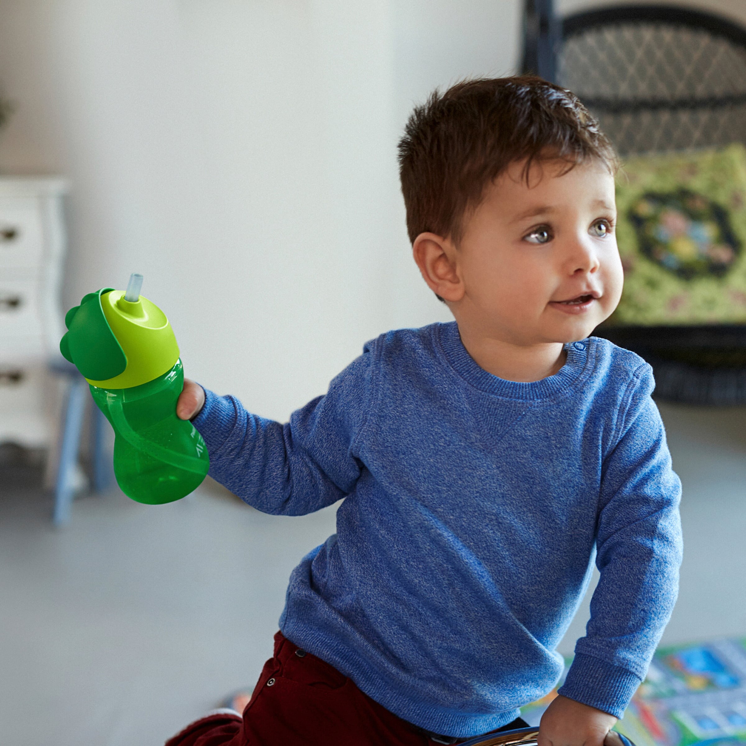 Philips Avent Trinklernbecher mit Strohhalm, SCF798/01, 300ml, 12-18M