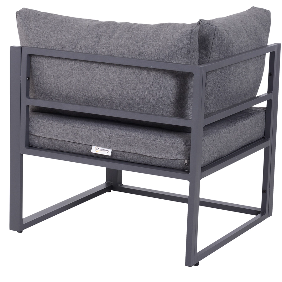 Outsunny Gartensofaset für 4–5 Personen grau