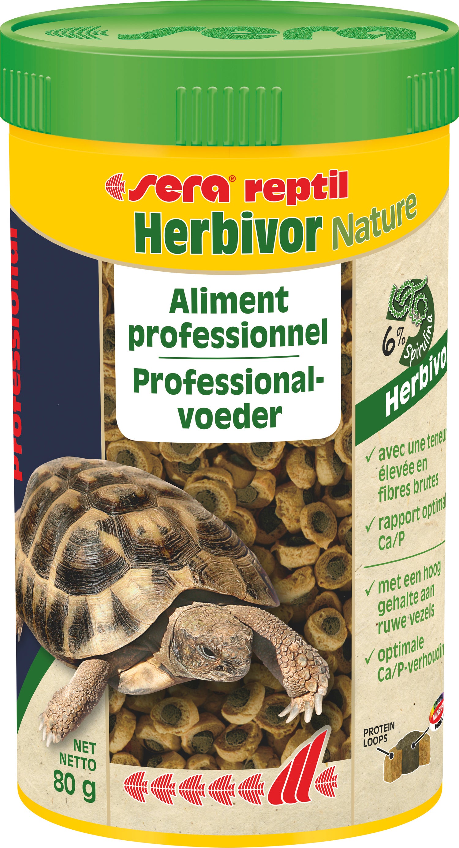 Sera schildpadvoer Herbivor Nature 250 ml