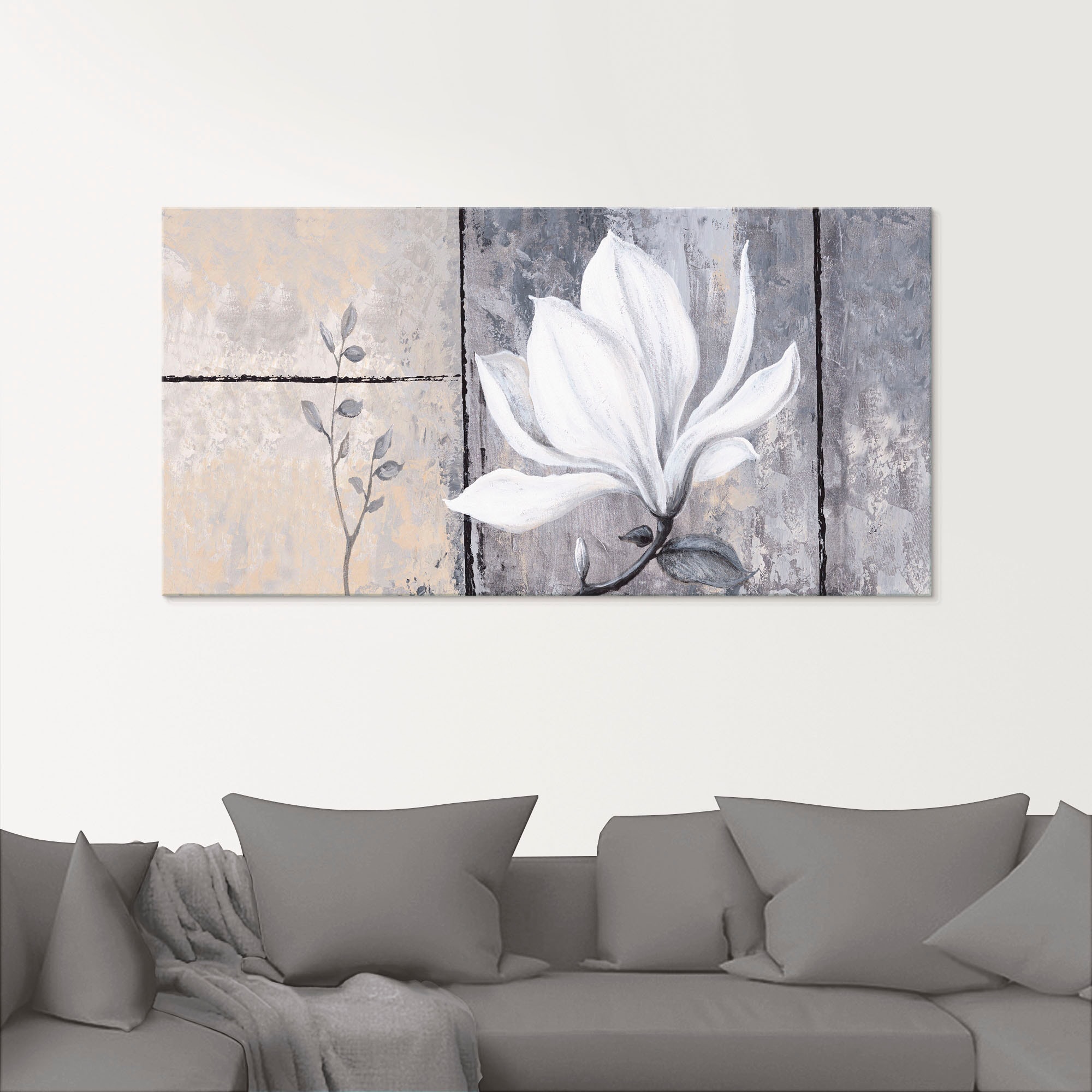 Artland Glasbild »Klassische Magnolie« Blumen 1 Stk. tlg. in verschiedenen Grössen