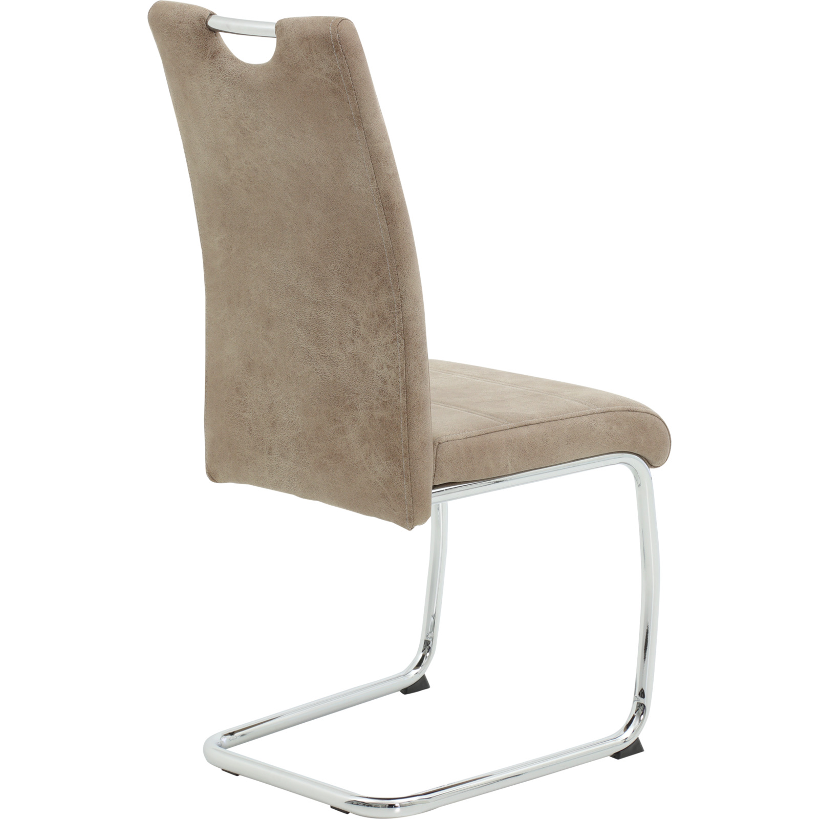 Freischwingerstuhl Flora Microfaser beige
