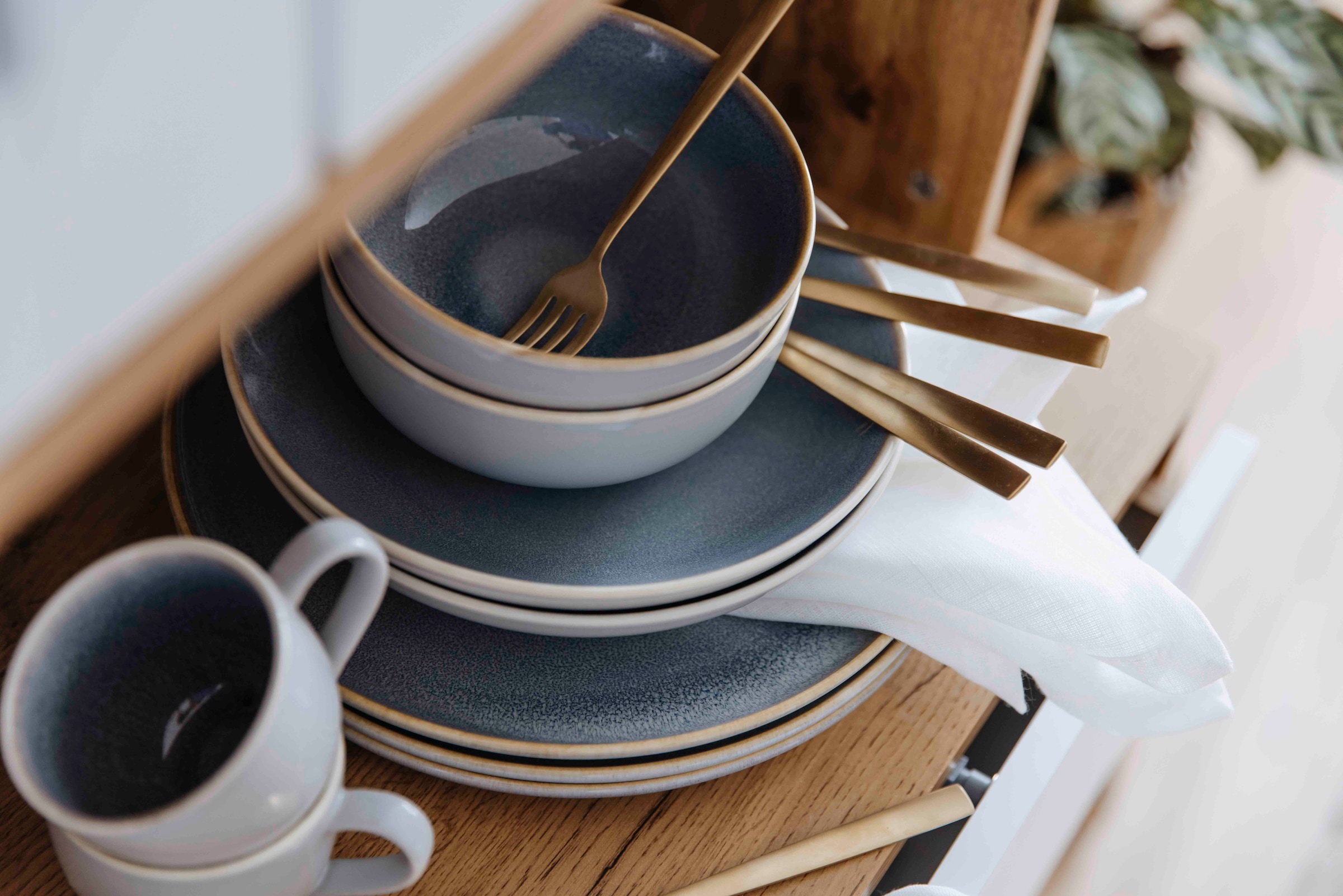 Ritzenhoff & Breker Kombiservice »Geschirr-Set, Service Skagen Stone« Reaktivglasur, 12 Teile, für 4 Personen