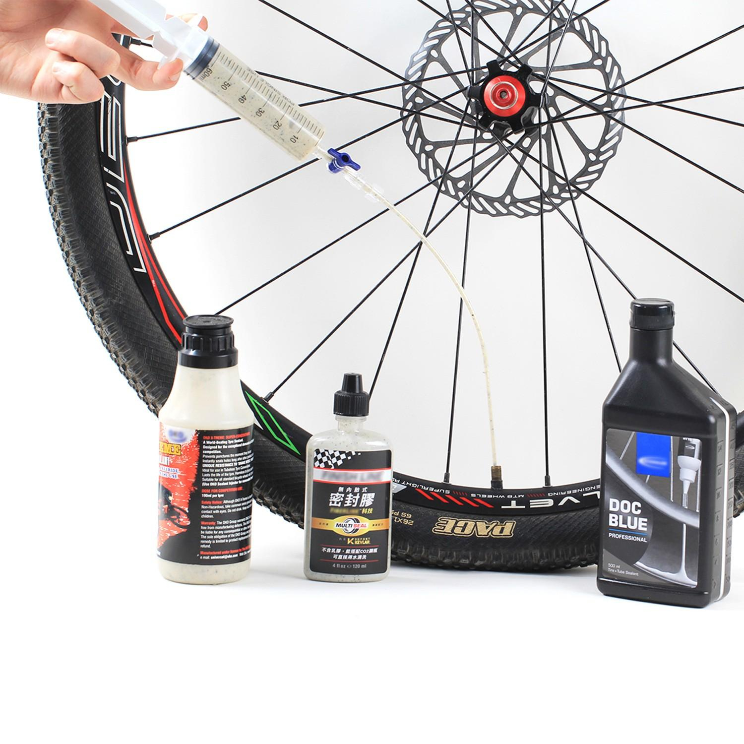 Fahrrad Tubeless Reifen Dichtmittel Spritze Velo Werkzeug - Transparent