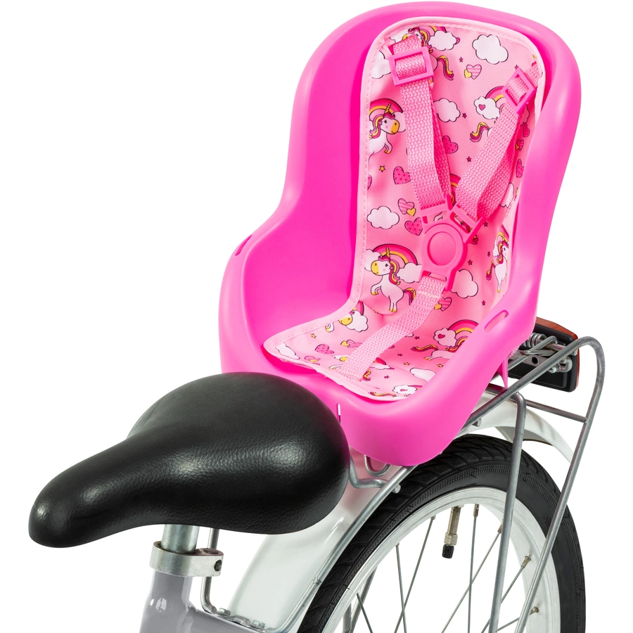 bayer Design Puppen-Fahrradsitz, pink mit Einhorn