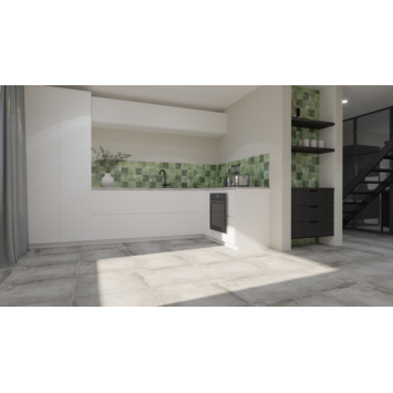 Wandtegel Fermo groen 12,5 cm x 12,5 cm keramiek 0,587 m²