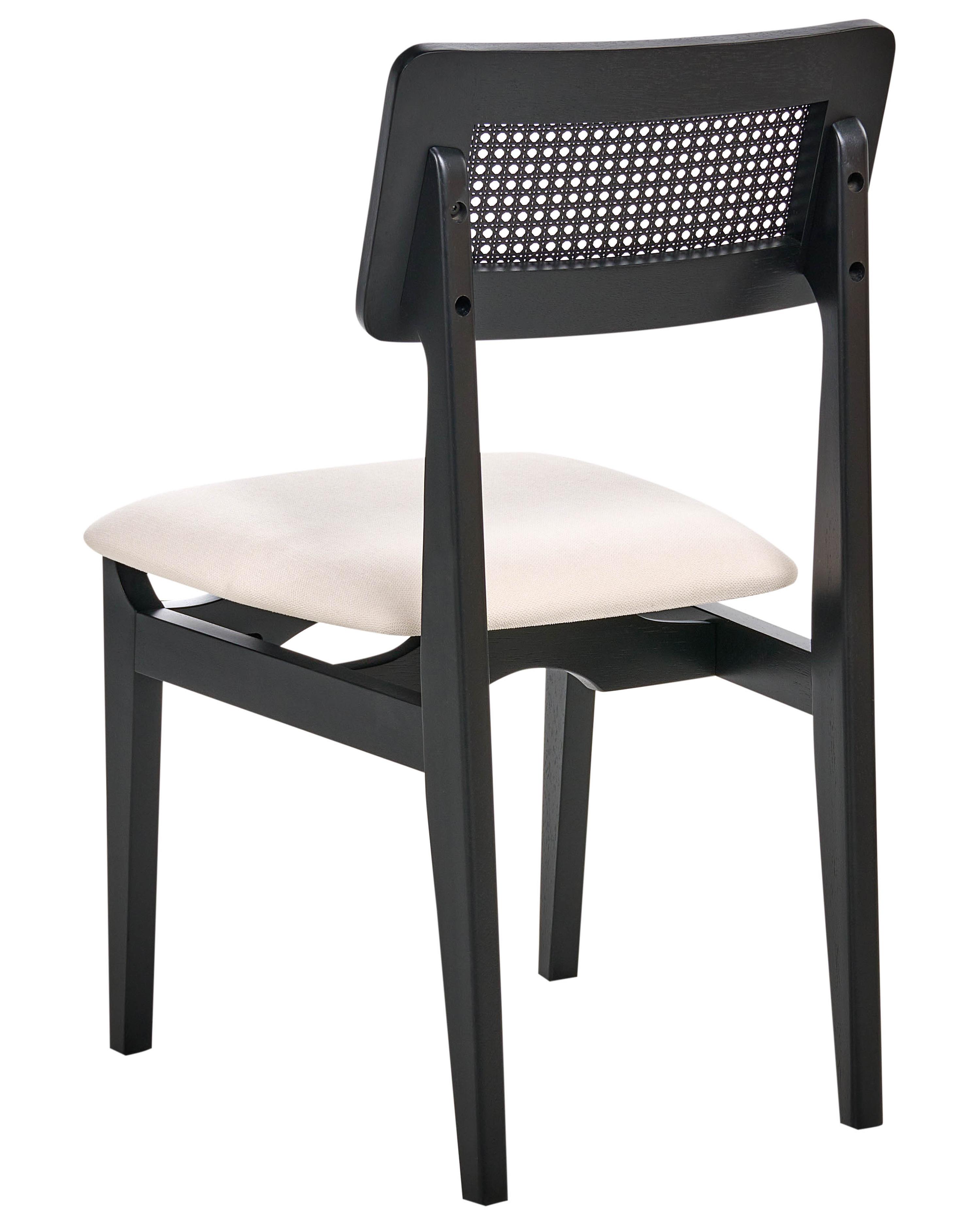 Set van 2 eetkamerstoelen RUBONIA Hout Zwart