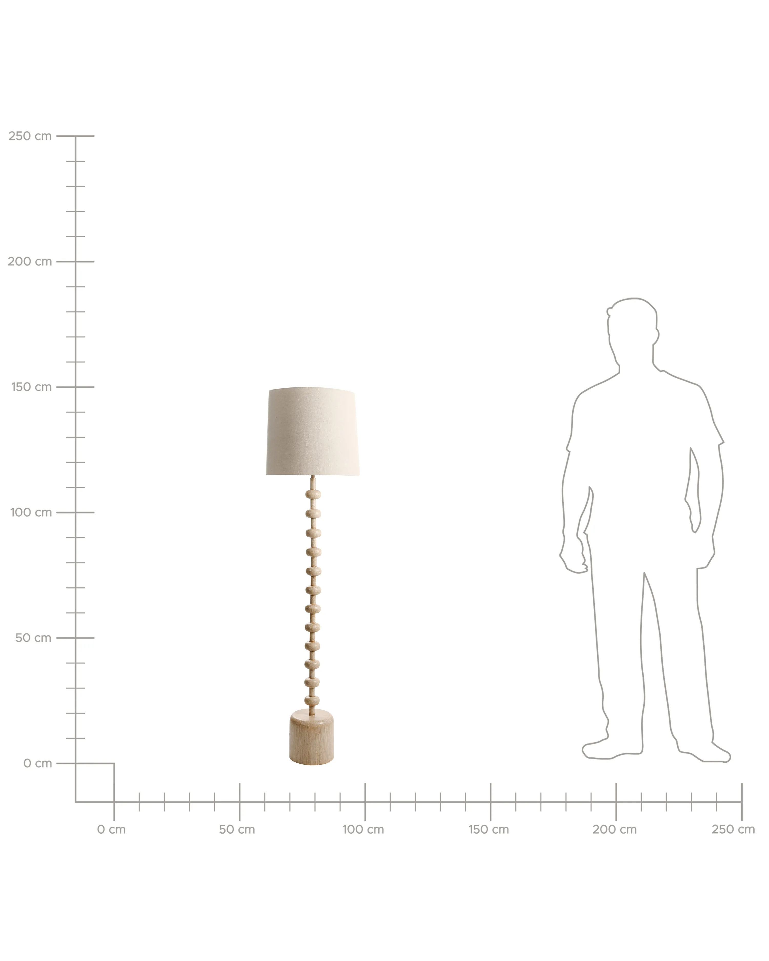 Staande lamp KRIOS Metaal Lichtbruin